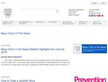 Tablet Screenshot of inthenews.mayoclinic.org