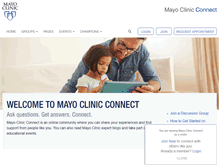 Tablet Screenshot of connect.mayoclinic.org